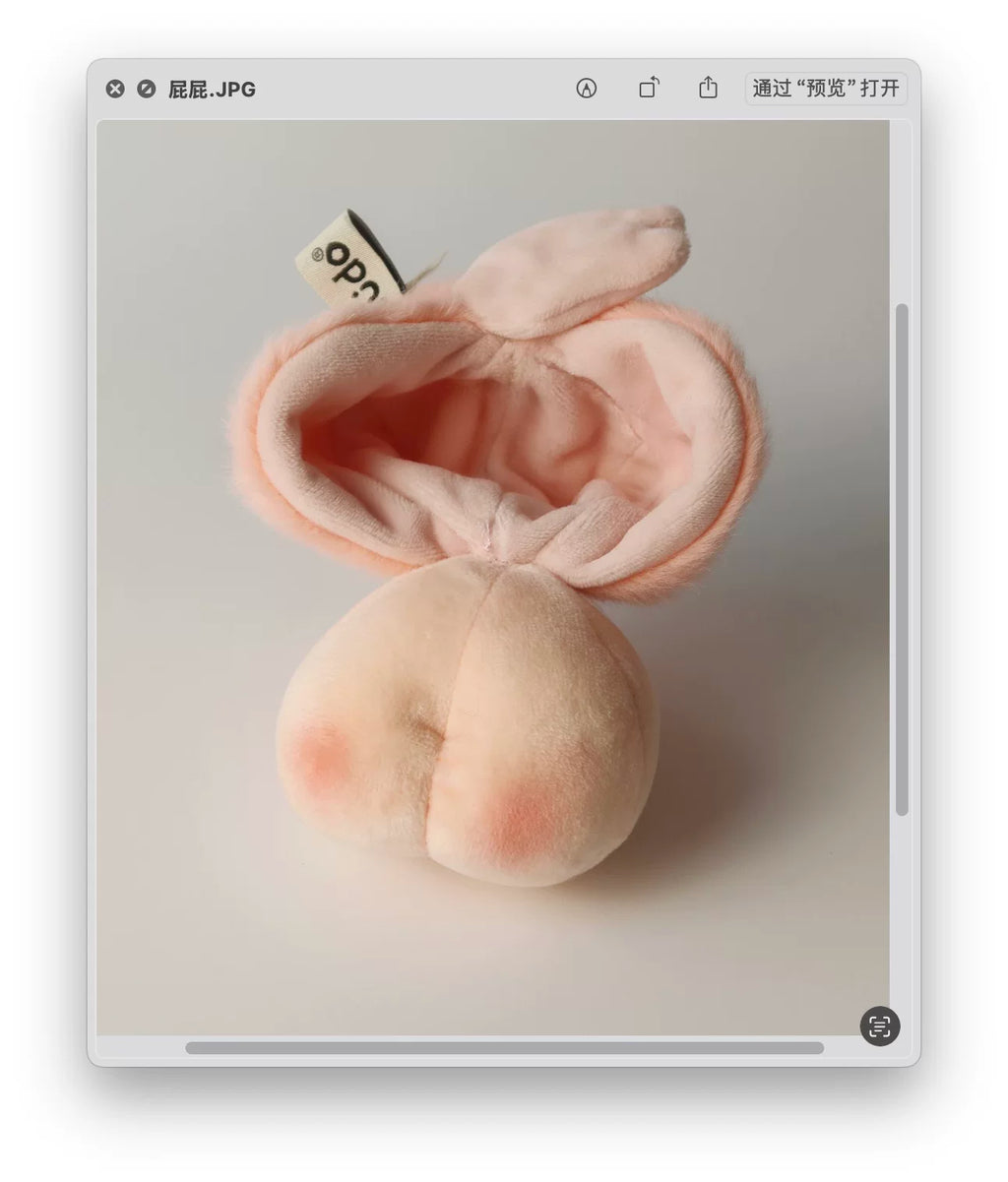 LUDO Peach & Sakura Bald Fruits Plush Keychain - image 6