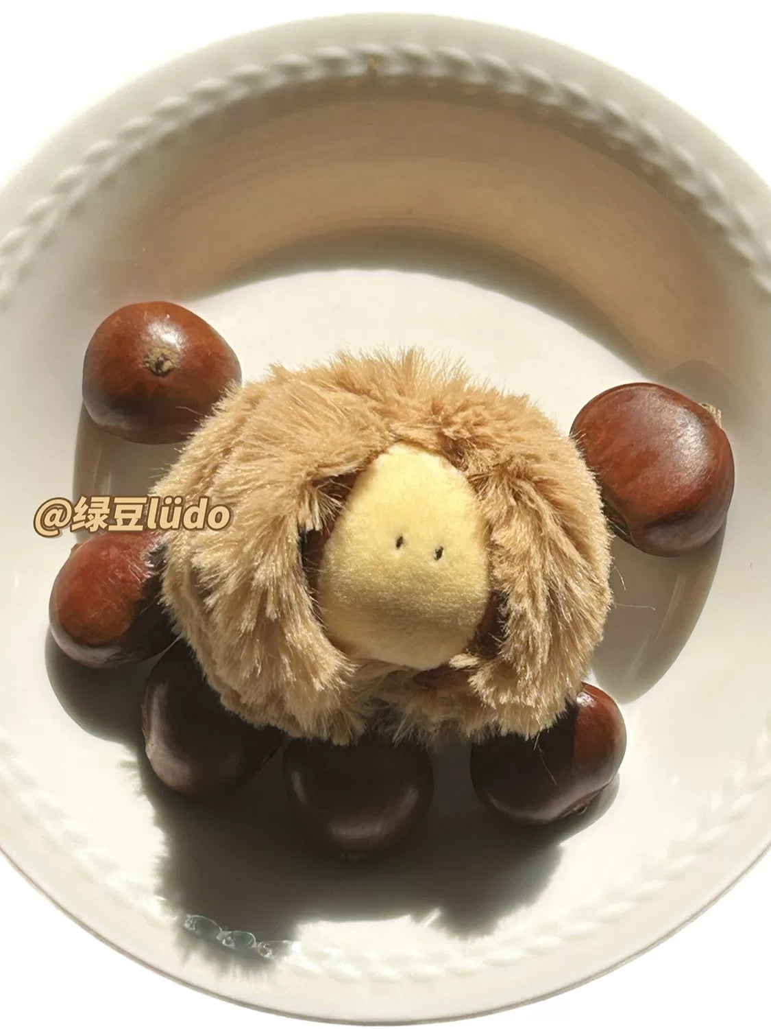 LUDO Bald Fruits Chestnut Plush Keychain - image 5
