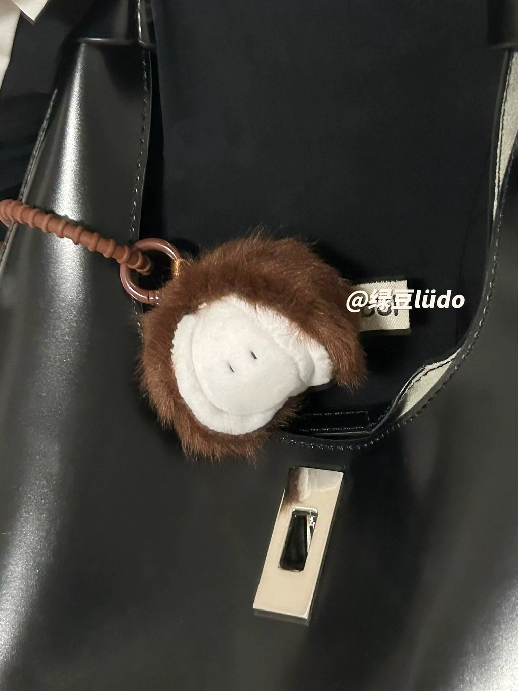 LUDO Bald Fruits Hairy Coconut Plush Keychain - image 4