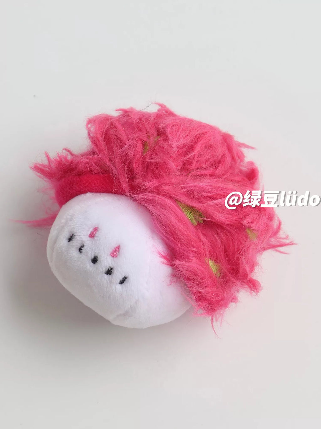 LUDO Bald Fruits White Dragon Fruit Plush Keychain - image 4