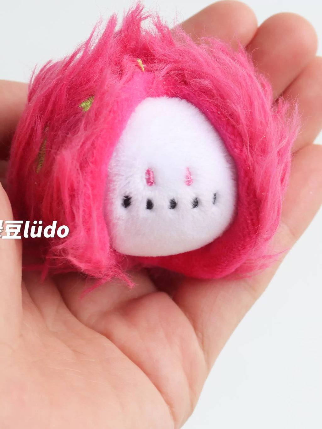 LUDO Bald Fruits White Dragon Fruit Plush Keychain - image 2