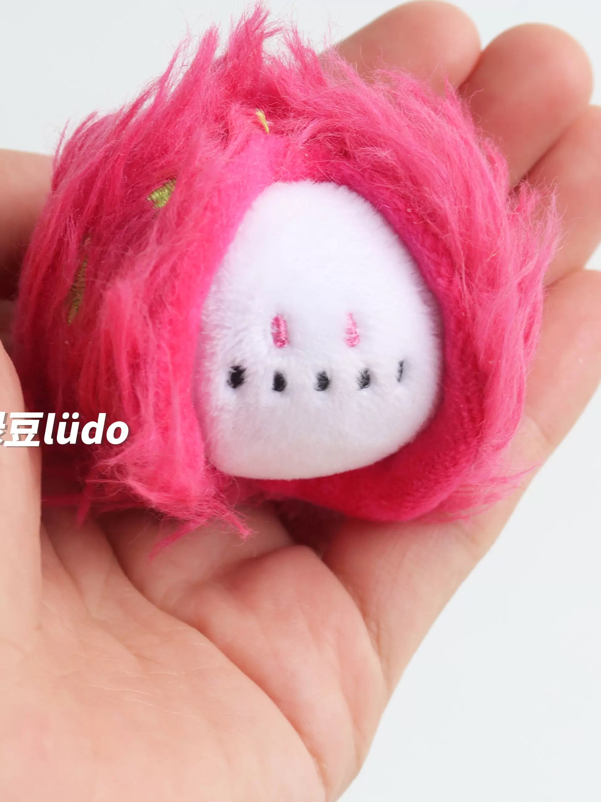 LUDO Bald Fruits White Dragon Fruit Plush Keychain - image 2