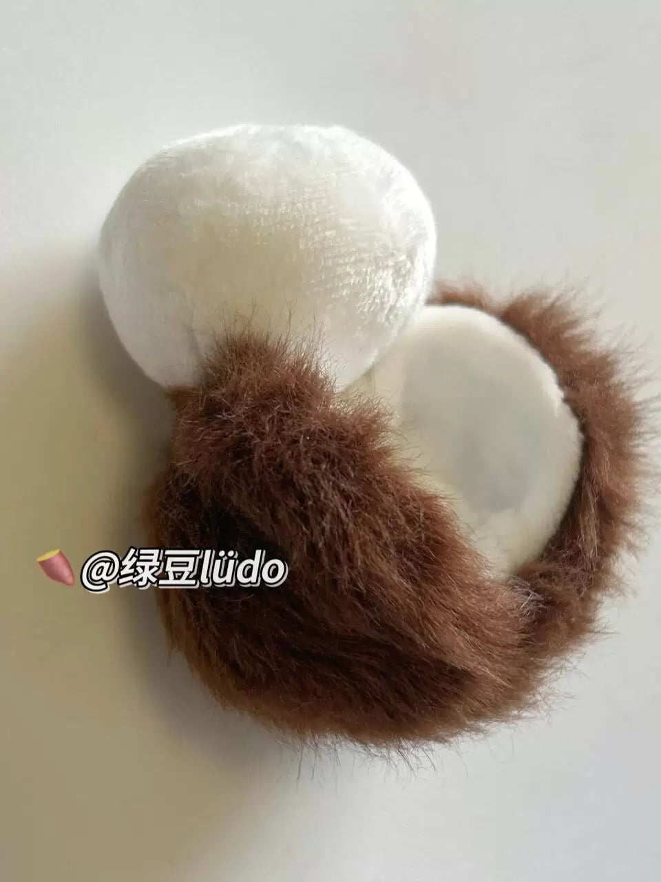 LUDO Bald Fruits Hairy Coconut Plush Keychain - image 3