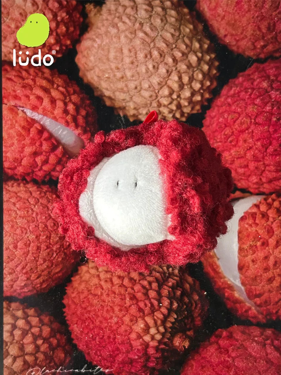 LUDO Bald Fruits Lychee Plush Keychain - image 1