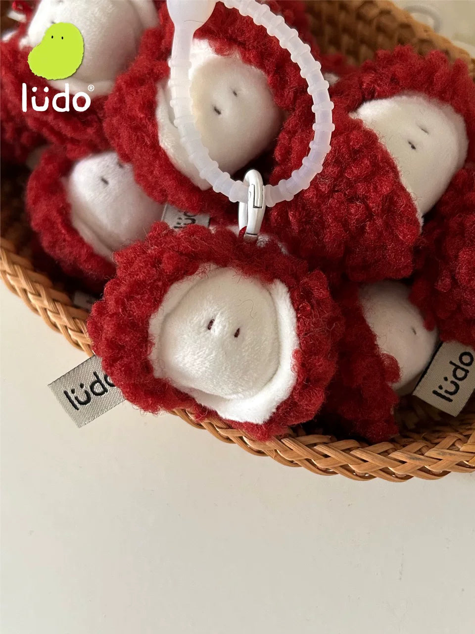 LUDO Bald Fruits Lychee Plush Keychain - image 3
