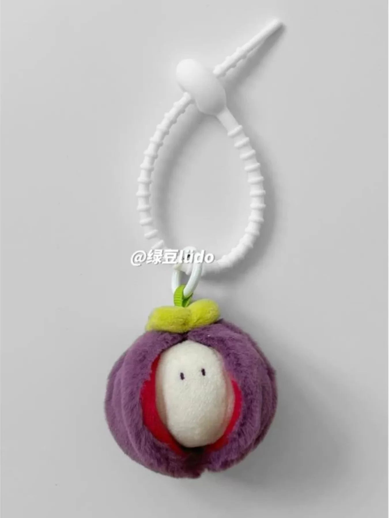 LUDO Bald Fruits Mangosteen Plush Keychain - image 2