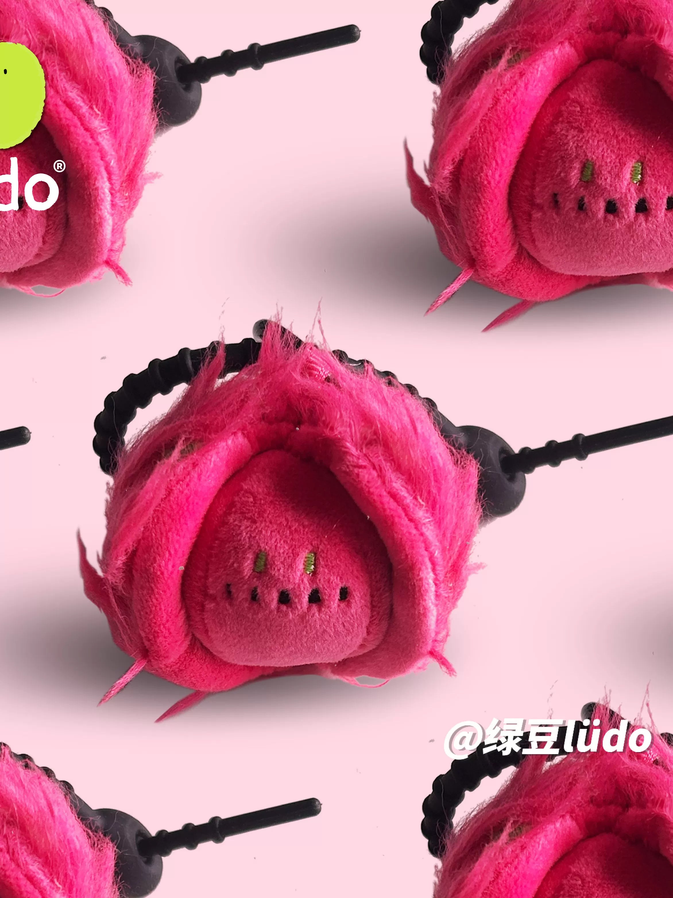 LUDO Bald Fruits White Dragon Fruit Plush Keychain - image 1
