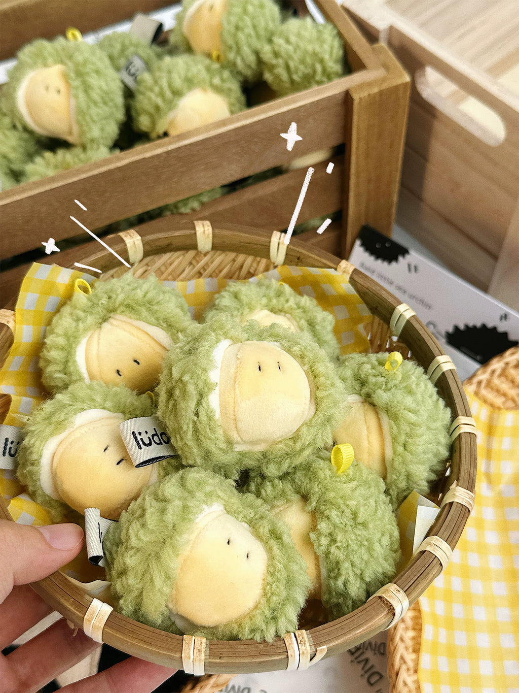 LUDO Bald Fruits Bald King Durian Plush Keychain - image 1