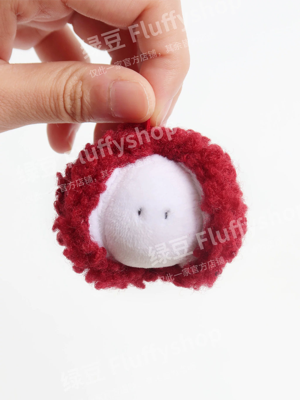 LUDO Bald Fruits Lychee Plush Keychain - image 7