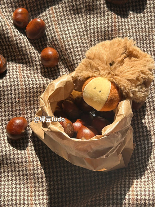 LUDO Bald Fruits Chestnut Plush Keychain - image 2