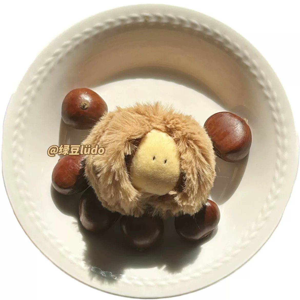 LUDO Bald Fruits Chestnut Plush Keychain - image 7