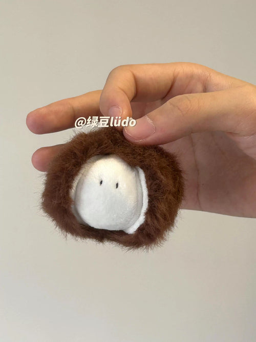 LUDO Bald Fruits Hairy Coconut Plush Keychain - image 2